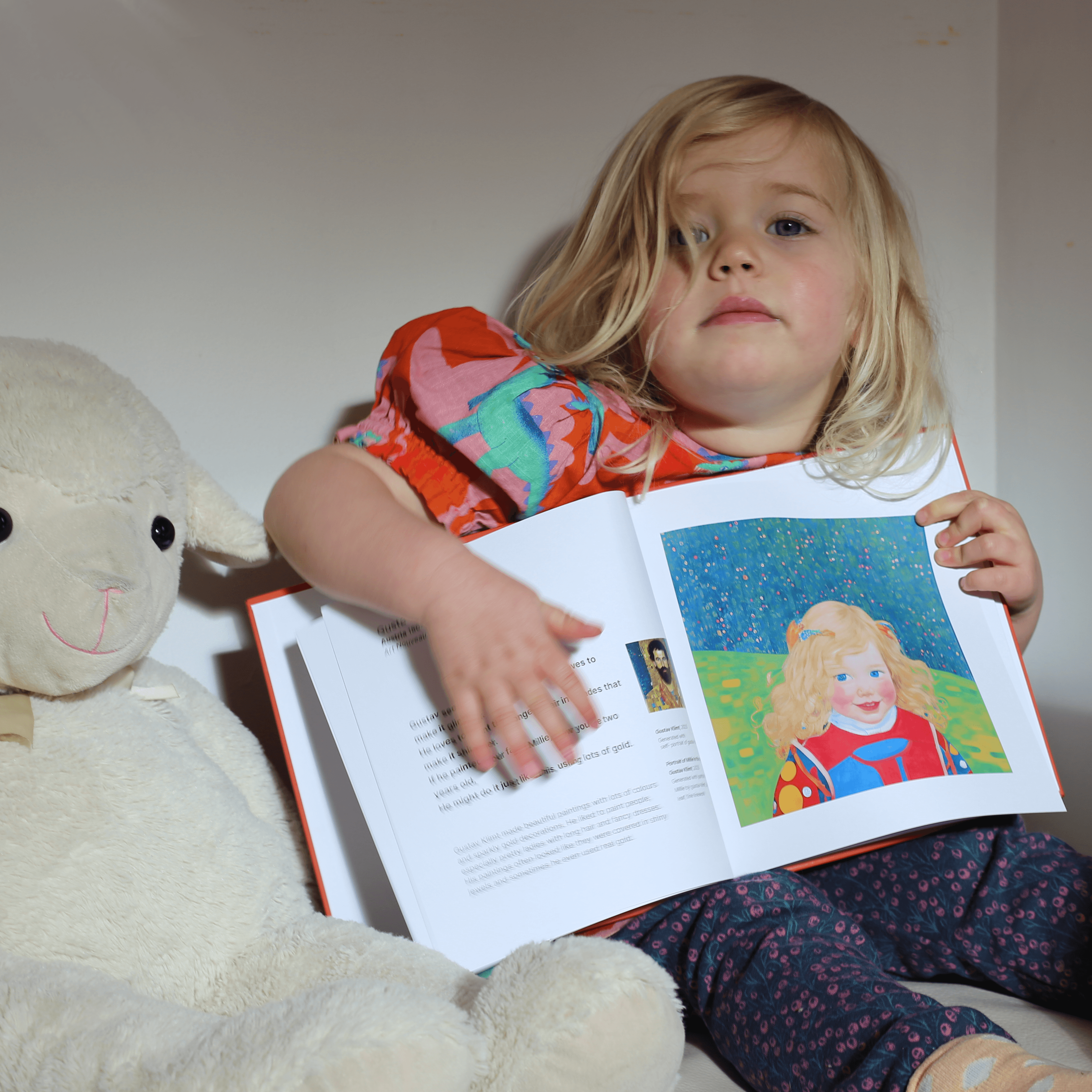 kids enjoying selfarama art books