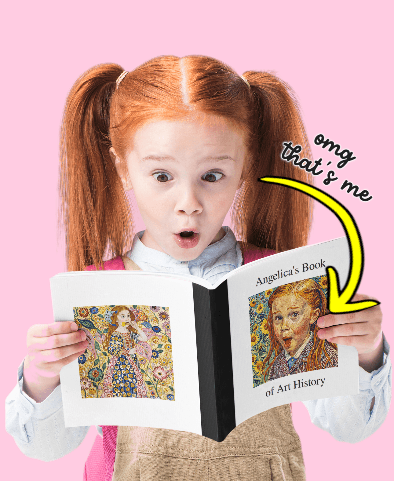 cute kids enjoying personalized books